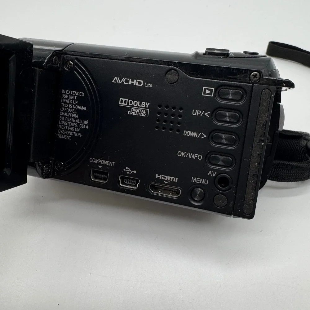 JVC Everio GZ-HM30BU HD Camcorder Black 40x Optical Zoom Untested For Parts